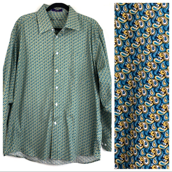 Alan Flusser Other - Alan Flusser Long Sleeve Printed Top Men’s XL